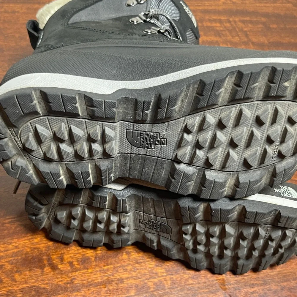 The North Face Waterproof Snow Boots Women's US 7 Black Faux Fur Lined Winter - Picture 8 of 16